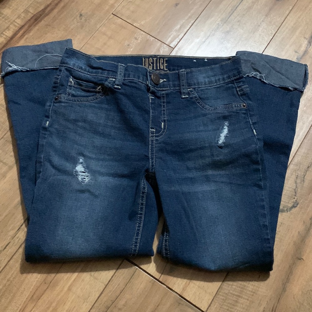 Justice kids jeans blue girls size 12